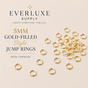 Vergulde ringetjes van 5 mm • Open 14K GF-stijl • Niet-bezoedeld sieraad • Snelle verzending in de VS