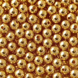 14Kゴールドフィルド非変色ビーズ100個 | ジュエリー製作用高品質スペーサービーズ バルクゴールドフィルドビーズ 2mm 3mm 4mm 5mm 6mm
