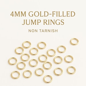 4mm Gold-Filled Jump Rings • Open 14K GF Style • Non-Tarnish Jewelry Findings • Fast US Shipping