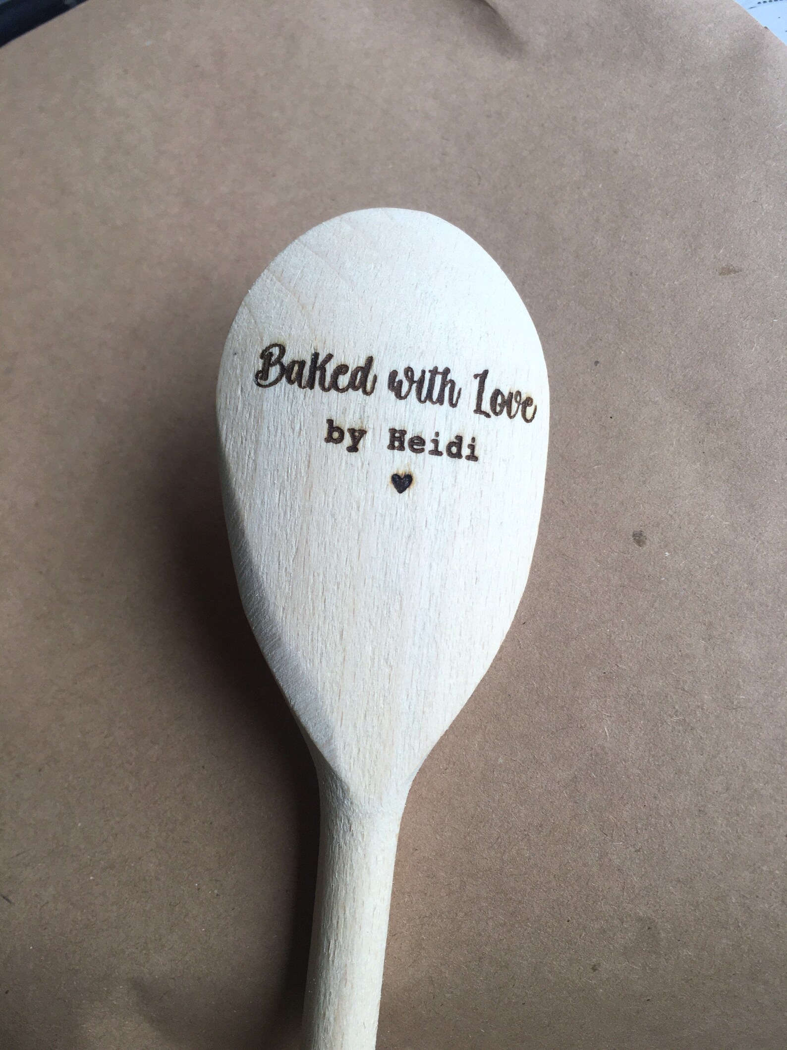 Laser Engraved Personalised Wooden Spoon Etsy