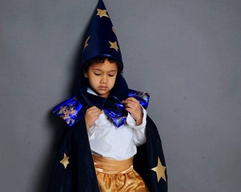 Pièces détachées pour le costume de magicien, magicien, costume de sorcier, Halloween, costume d'enfant, diseuse de bonne aventure, costume de carnaval pour enfants, carnaval, chapeau