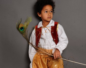 Costume Orient "Little Muck", Sultan, Sheherazade, Aladdin, Sindbad, 1001 Nuits, Carnaval, Halloween, Déguisement, Costume Enfant, Prince