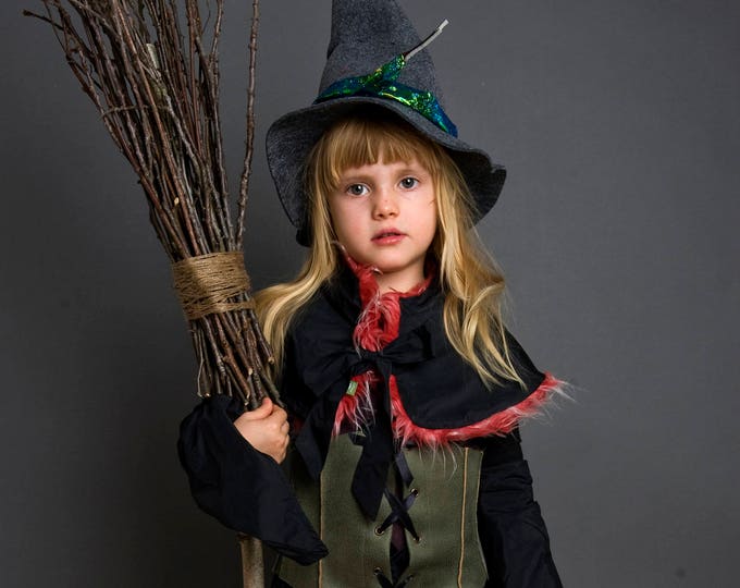items to the witch costume, halloween, witch, kids costume, little witch,