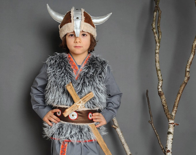 items or SET of the Viking Costume, Wicky, LARP, Stone Age, Wild Dude, Kids Costume, Halloween Costume,