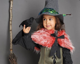 Costume de sorcière, Sorcière,Costume d'Halloween, Costume d'enfant  Sorcière, Petite Sorcière, Costume d'Halloween, Chapeau de sorcière, -   France