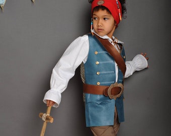 Individual parts for the pirate costume, waistcoat, musketeer, children's pirate costume, Mozart, rococo, baroque, carnival costume