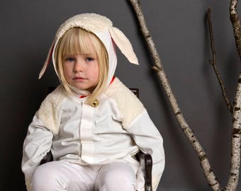 items to the sheep costume, lamb, Shawn, kids costume, Halloween, Carneval, deguisement