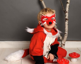 Individual parts for the fox costume, leggings, mask, costume jacket, children's costume, fox costume, carnival costume, Halloween