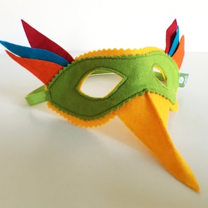 Mask Bird of Paradise, Parrot, Papageno, Cockatoo, Halloween, Halloween Costume, Colorful Bird, Parrot Costume for Kids, Costume Bird,