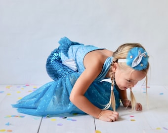 Sirène, sirène, costume de sirène, halloween, costume de poisson, costume d'halloween, déguisement, costume de carnaval pour enfants