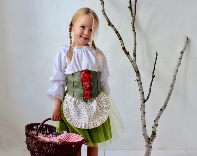 Dirndl, Oktoberfest, Wiesn, Halloween, Kids costume, Dress, Oktoberfest dress,Little Red Riding Hood, carnival, costumes,