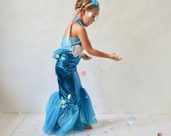 Sirène, sirène, costume de sirène, halloween, costume de poisson, costume d'halloween, déguisement, costume de carnaval pour enfants