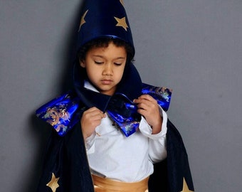 Items for the magician costume, Wizard, Halloween, children's costume, fortune teller, carnival costume for children, carnival, hat