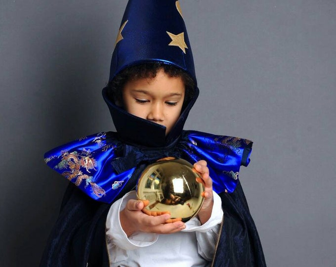 items of the Wizard Costume, Magician, Halloween, Kids Costume, Fortune Teller, Children's Carnival Costume, 