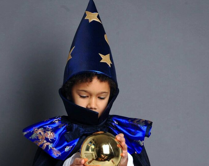 items of the Wizard Costume, Magician, Halloween, Kids Costume, Fortune Teller, Children's Carnival Costume, 