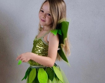 Einzelteile zur Tinkerbell, Kleid, Kinderkostüm, Kostüm, Fee, Faschingskostüm, Halloween, Bookday, worldbookday, Prinzessin, Ballett