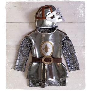 Chain Mail Hood to the Knight 4-9 years Knight Costume, Halloween, Children Costume, Children's Chain Shirt, Knight Shirt, Knight Costume SET mit Helm