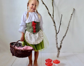 Dirndl, Oktoberfest, Wiesn, Halloween, Kids costume, Dress, Oktoberfest dress,Little Red Riding Hood, carnival, costumes, 