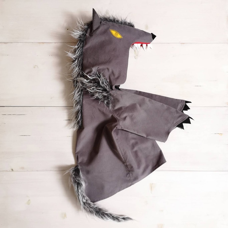 items of the Wolf costume, werewolf, dog, kids costume, Halloween image 9