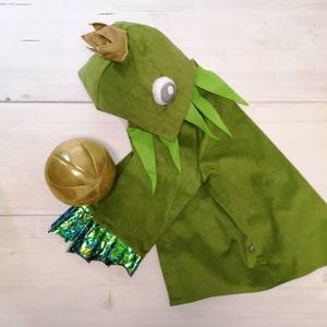 Frosch, Einzelteile zum Froschkostüm, Froschkönig, Kinderkostüm, Halloweenkostüm, Halloween, Prinz, Karneval, Faschingskostüm, Bild 5