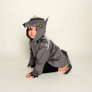 items of the Wolf costume, werewolf, dog, kids costume, Halloween image 6
