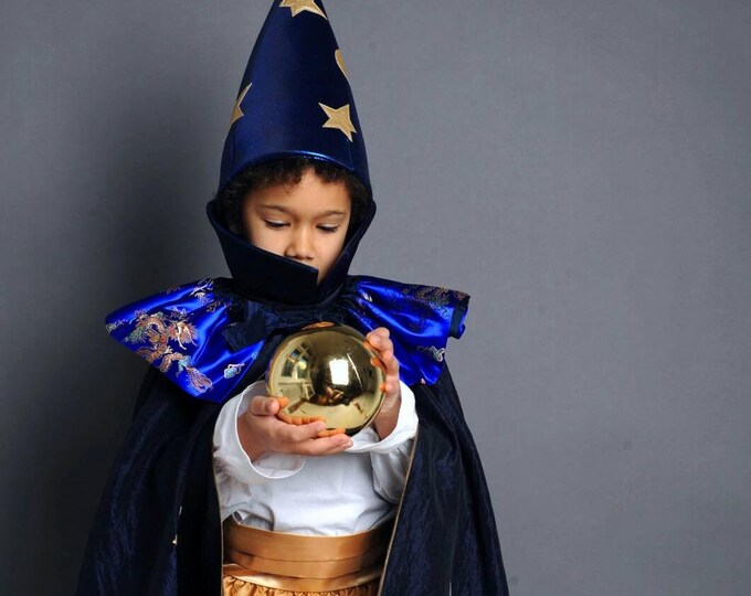 items of the Wizard Costume, Magician, Halloween, Kids Costume, Fortune Teller, Children's Carnival Costume, 