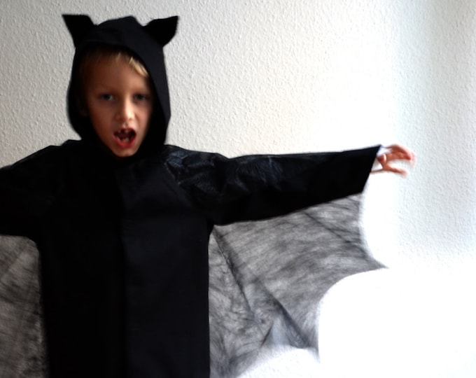 items for the Bat costume, vampire, batman, bat, Dracula, halloween, costume jacket, leggins, mask