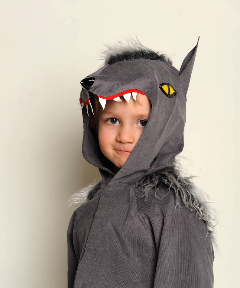 Wolf Werewolf Dog Kids Costume Halloweenwolf Werewolf Etsy UK