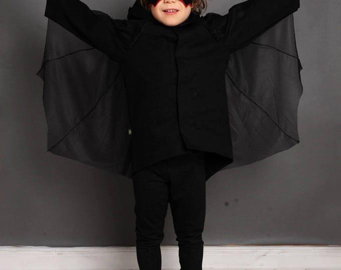 items for the Bat costume, vampire, batman, bat, Dracula, halloween, costume jacket, leggins, mask