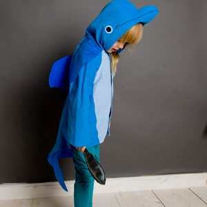 Pièces détachées pour le costume de dauphin, veste de costume, poisson, baleine, baleine bleue, requin, costume, costume d'Halloween, costume d'enfant, déguisement d'Halloween. image 8