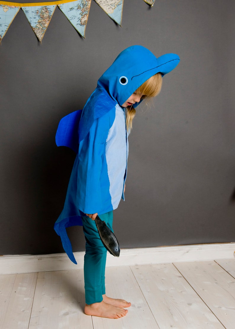 Pièces détachées pour le costume de dauphin, veste de costume, poisson, baleine, baleine bleue, requin, costume, costume d'Halloween, costume d'enfant, déguisement d'Halloween. image 8