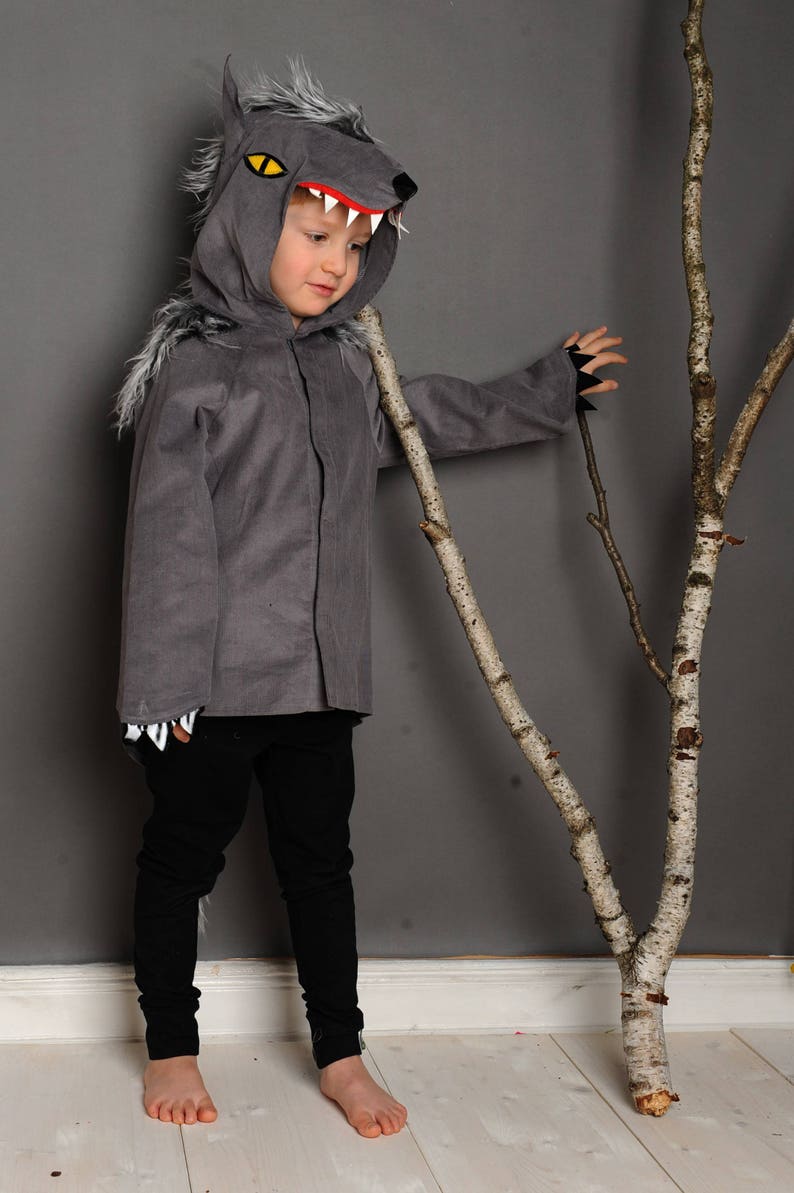 Wolf Werewolf Dog Kids Costume Halloweenwolf Werewolf Etsy