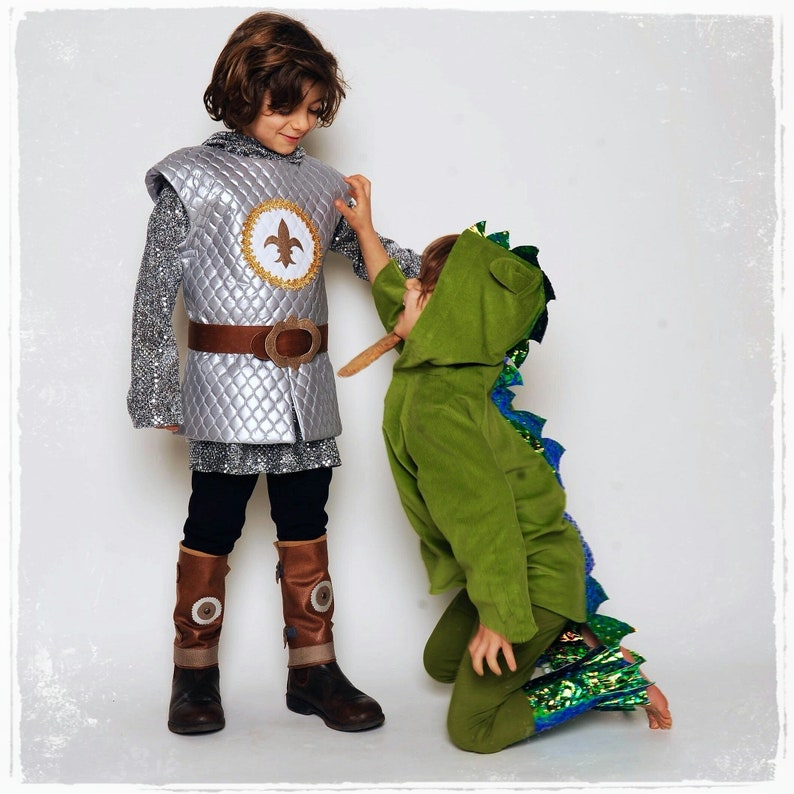 Chain Mail Hood to the Knight 4-9 years Knight Costume, Halloween, Children Costume, Children's Chain Shirt, Knight Shirt, Knight Costume image 1