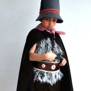 Conjunto de disfraz de ladrón para niños, accesorios de ladrón para fiesta  de Halloween, gorro de punto a rayas blancas y negras
