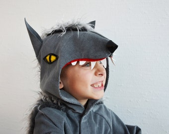 items of the Wolf costume, werewolf, dog, kids costume, Halloween