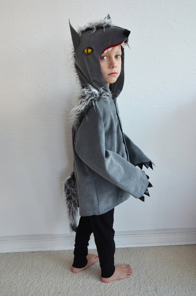 items of the Wolf costume, werewolf, dog, kids costume, Halloween image 4