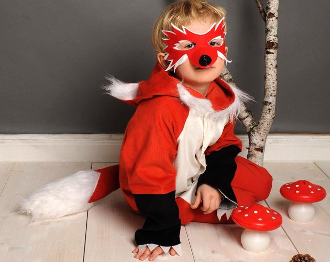 Individual parts for the fox costume, leggings, mask, costume jacket, children's costume, fox costume, carnival costume, Halloween