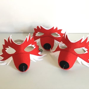 Individual parts for the fox costume, leggings, mask, costume jacket, children's costume, fox costume, carnival costume, Halloween Maske / mask