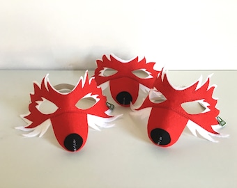 Fuchs Maske, Einzelteile zum Fuchskostüm, Karnevalskostüm, Halloween, Halloweenkostüm, Faschingskostüm für Kinder, Kostümjacke