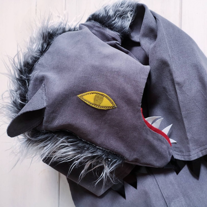 items of the Wolf costume, werewolf, dog, kids costume, Halloween image 10