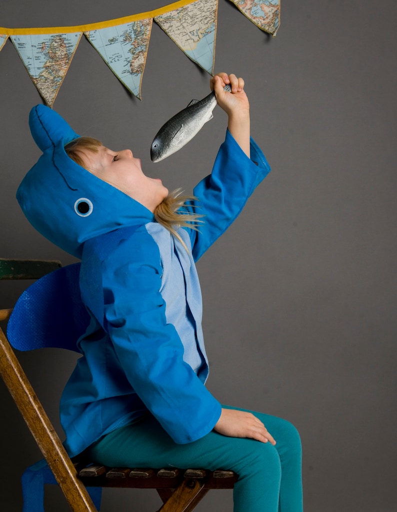 Pièces détachées pour le costume de dauphin, veste de costume, poisson, baleine, baleine bleue, requin, costume, costume d'Halloween, costume d'enfant, déguisement d'Halloween. image 3