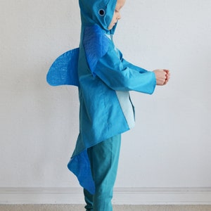 Pièces détachées pour le costume de dauphin, veste de costume, poisson, baleine, baleine bleue, requin, costume, costume d'Halloween, costume d'enfant, déguisement d'Halloween. image 2