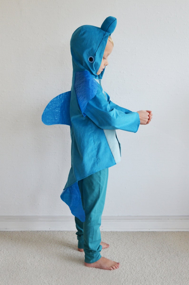 Pièces détachées pour le costume de dauphin, veste de costume, poisson, baleine, baleine bleue, requin, costume, costume d'Halloween, costume d'enfant, déguisement d'Halloween. image 2