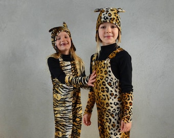 SET - Tiger / Leo costume SET, Tigerpant, predator, hat, Halloween costume, kids costume