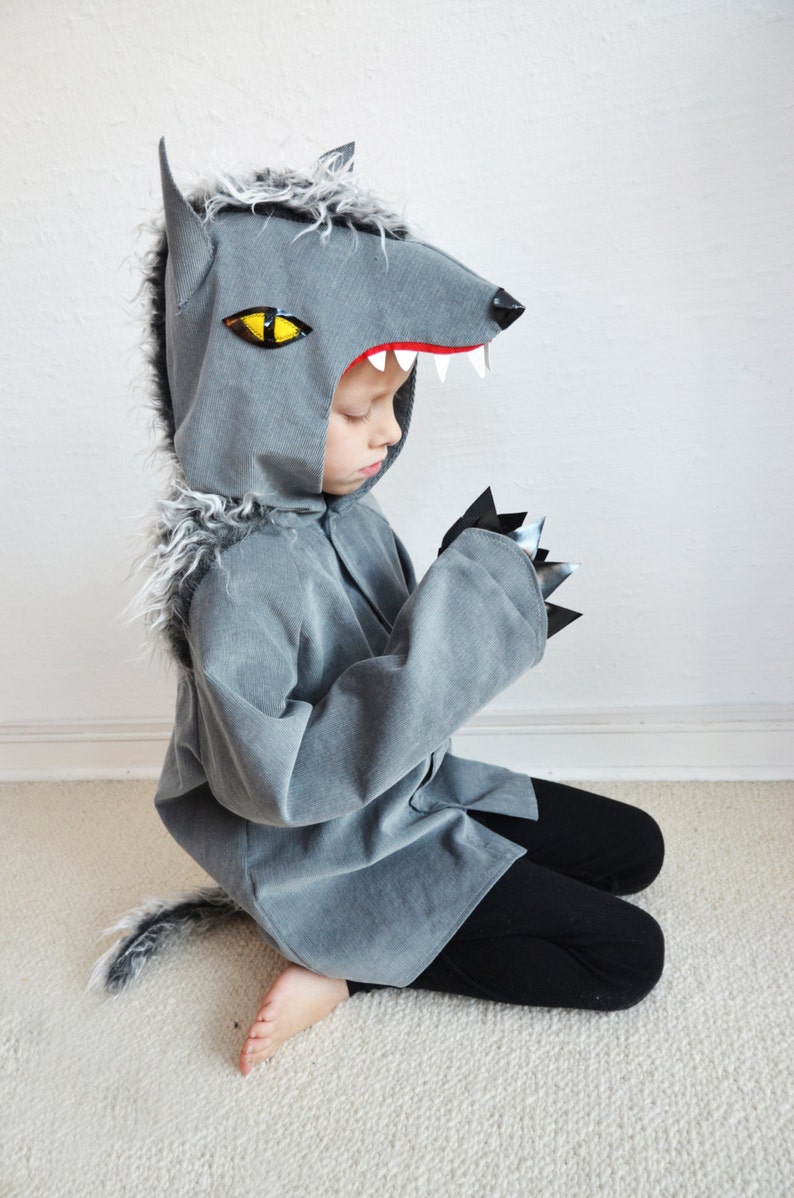 items of the Wolf costume, werewolf, dog, kids costume, Halloween image 5