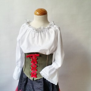  Falda de rayas medieval Wench pirata gótico