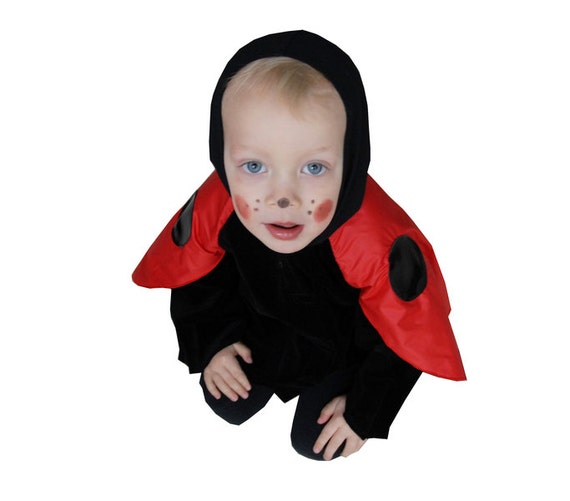 Ladybird Hooded Cape Black & Red Child Ladybird Hooded Cape Black & Red Child