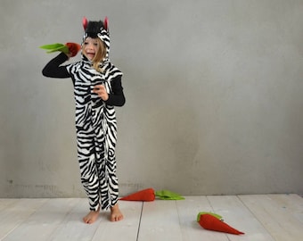 SET Zebra Costume, Kids Costume Zebra, Halloween, Halloween Costume, Horse, Horse Costume, Dungarees, Carnival Costume, Children, Trousers,