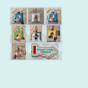 Dog Poo Bag Holders- A & B Alphabetical Listed Breeds -Poop Bag, Diaper Bag, Puppy Accessories, Dog Accessory, Dog Walking