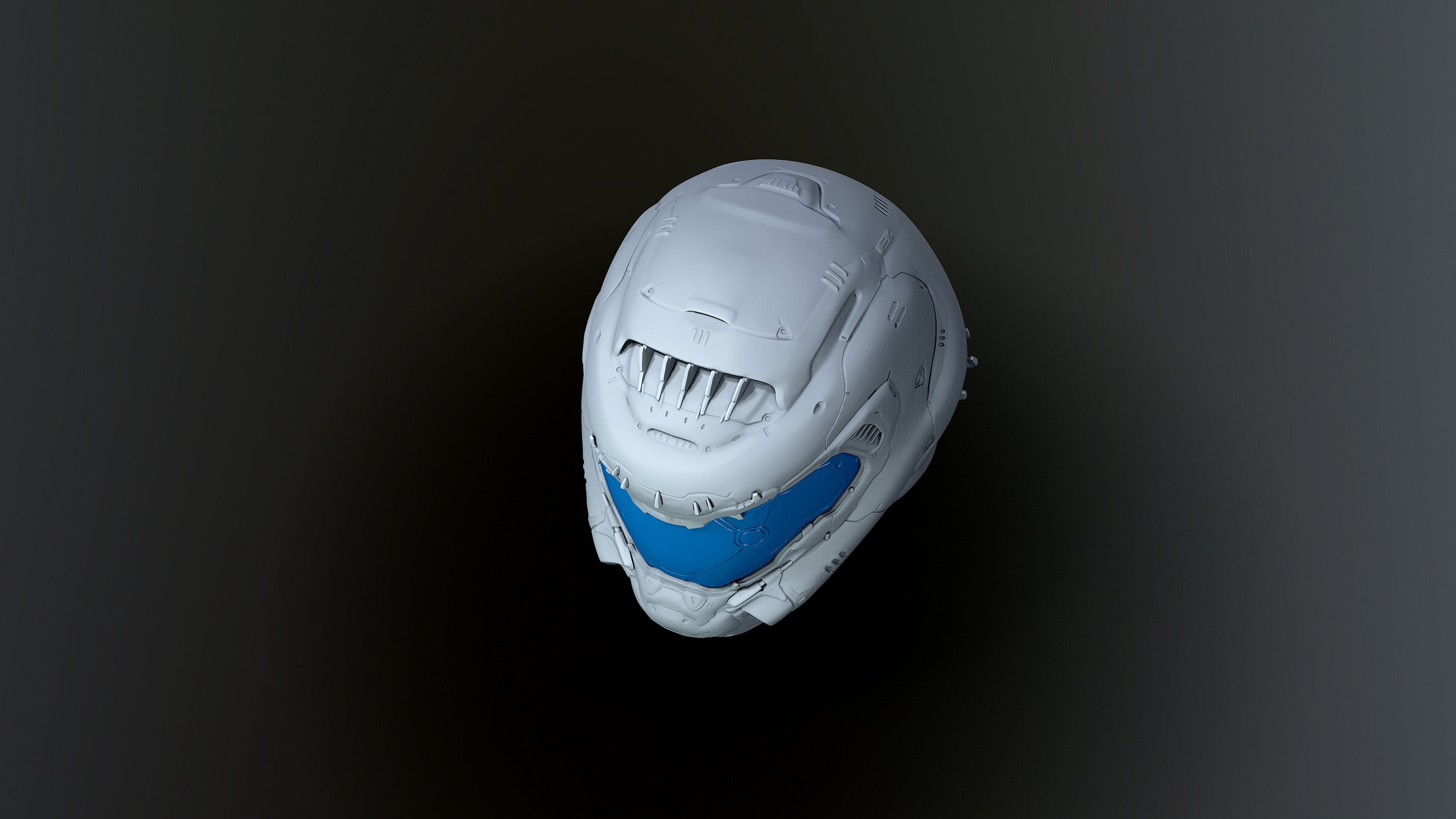 Doom Slayer Helmet Eternal 3d Print Etsy